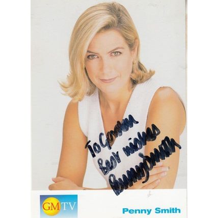 Penny Smith GMTV Morning Television Cast Card Hand Signed Photo