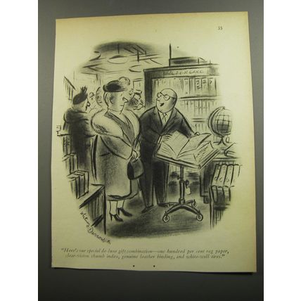 1952 Cartoon by Whitney Darrow, Jr. - Here's our special de -luxe gift