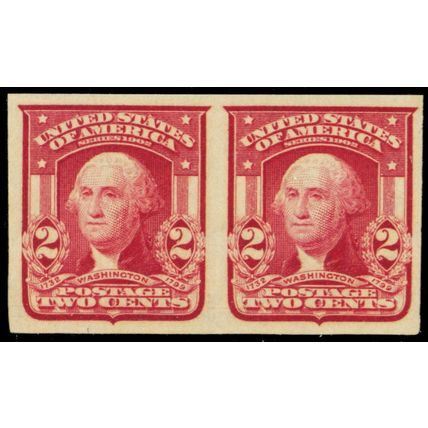 320A, Mint Superb NH 2¢ Type II Pair - Stuart Katz
