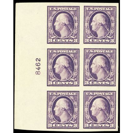 484, Mint XF LH 3¢ Plate Block of Six - A BEAUTY! -**- Stuart Katz