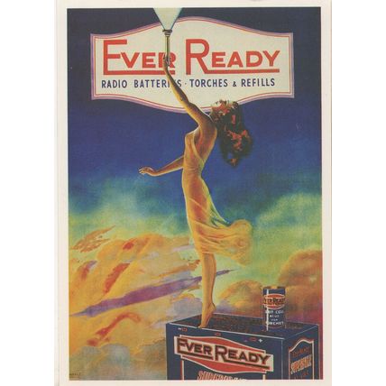 Ever Ready Battery Batteries Advertising Postcard