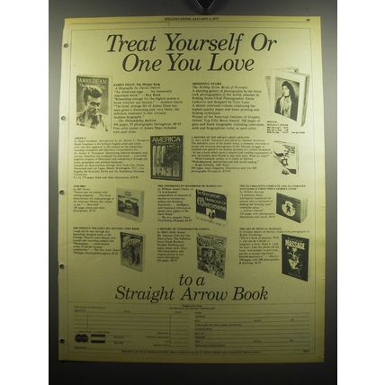 1975 Straight Arrow Books Advertisement - James Dean: The Mutant King