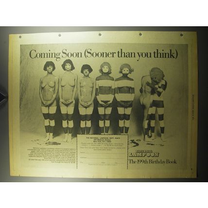 1975 National Lampoon 199th Birthday Book Advertisement - Coming Soon