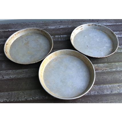 LOT of 3 Commercial Aluminum 8'' Pizza Pans baking