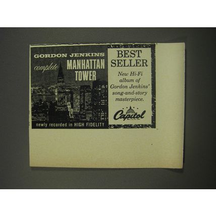1956 Capitol Records Ad - Gordon Jenkins Complete Manhattan Tower