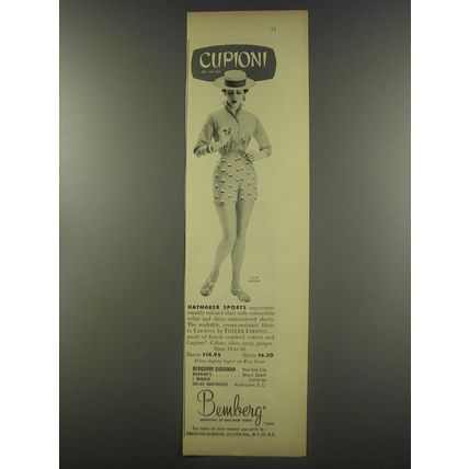 1956 Bemberg Yarn Advertisement - Haymaker Sports Separates