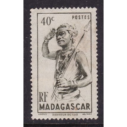 Madagascar 1946 Southern Dancer 40c SG 298 Mint Hung VGC