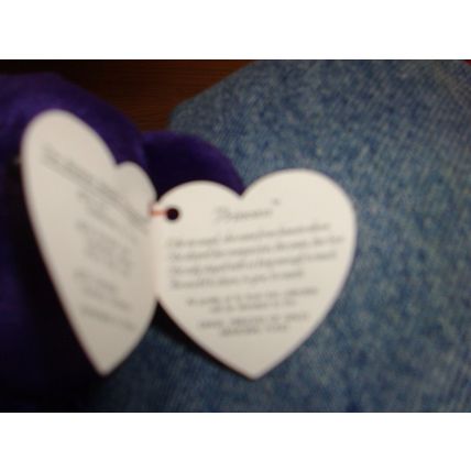 1997 Purple Princess Diana Ty Beanie Baby Made in China P.E. Pellets RARE (#)