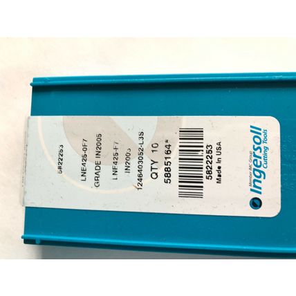 LOT 40 INGERSOLL LNE425-0F7 CARBIDE INSERTS,GRADE IN2005,589R,LNE425-F7,SJ