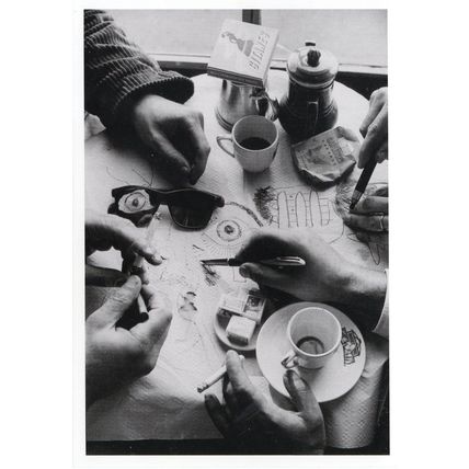 Hands Doodling Smoking On Tablecloth Frank Horvat 1960 Photo Art V&A Postcard