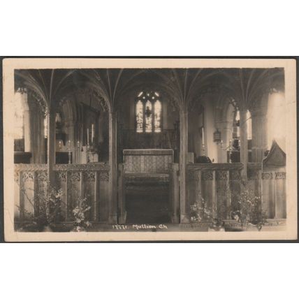 Interior, Mullion Church, Cornwall, c.1930s - Hawke RP Postcard