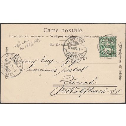 Avenue du Théâtre, Lausanne, Vaud, 1901 - Corbaz CPA