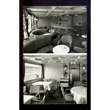 LS3941 - German Liner - Europa - Cocktail Bar & Dining Area - postcard