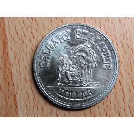 Canada 1974 Calgary Stamped - Salute to Aviation $1 Dollar Coin