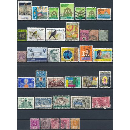 114 Stamp Selection - Sri Lanka / Ceylon - Used Hinged