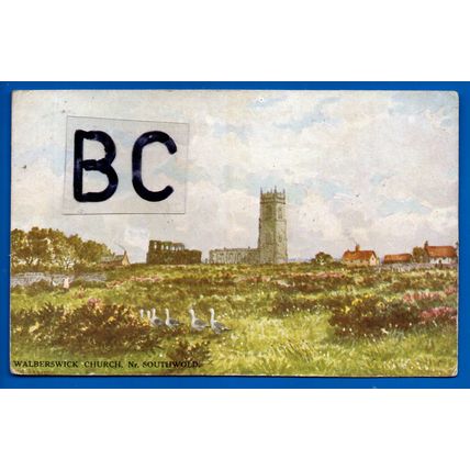 Art Postcard Walberswick Church Suffolk Nr Southwold Blythburgh Dunwich
