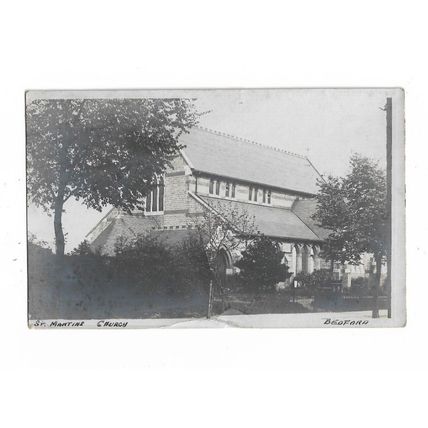 St Martins Church, Bedford, Bedfordshire, RP Postcard.