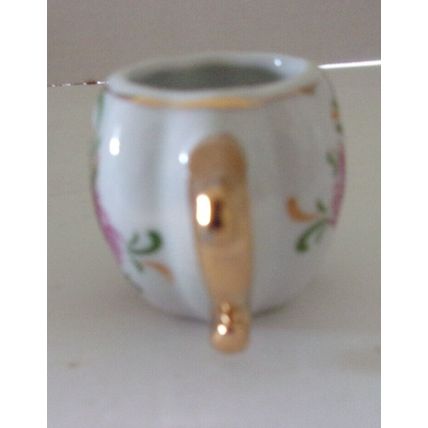 My Treasure Collectible Genuine Porcelain Miniature Teacup and Saucer Flowers