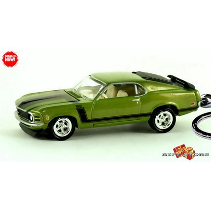 RARE KEYCHAIN 70 GREEN FORD MUSTANG BOSS 302 CUSTOM Ltd.❤️GREAT GIFT❤️