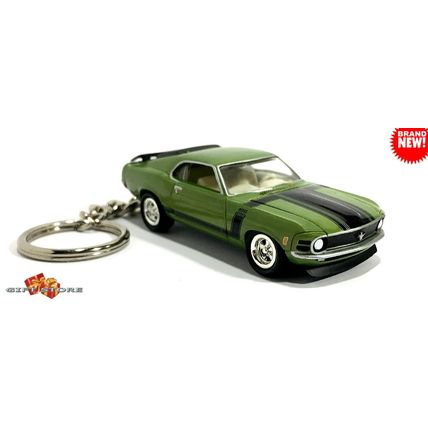 RARE KEYCHAIN 70 GREEN FORD MUSTANG BOSS 302 CUSTOM Ltd.❤️GREAT GIFT❤️