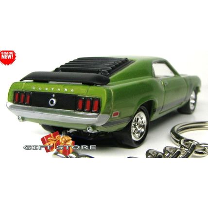 RARE KEYCHAIN 70 GREEN FORD MUSTANG BOSS 302 CUSTOM Ltd.❤️GREAT GIFT❤️