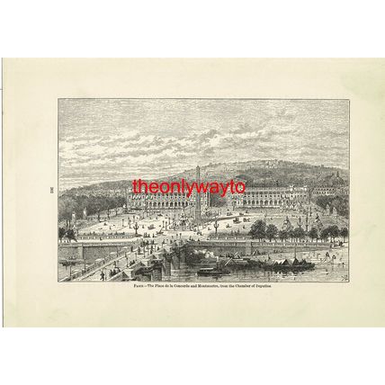 Paris, Place De La Concorde, Montmartre, France, Book Illustration (Print), 1903