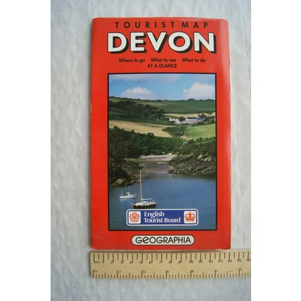1989 Geographia Tourist map Devon, English Tourist Board