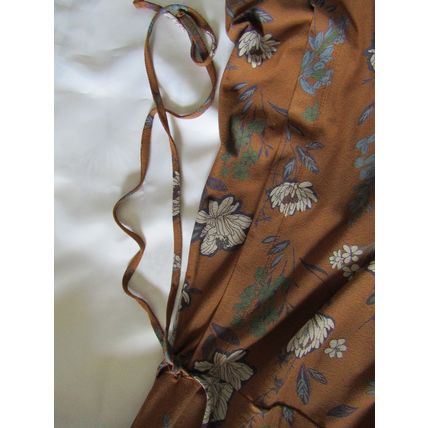 NEXT brown floral short sleeve dress Size 14 never worn