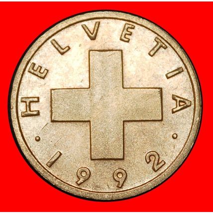 Ⰶ WHEAT SPRIG (1948-2006): SWITZERLAND★1 RAPPEN 1992B! II+B★LOW START★NO RESERVE