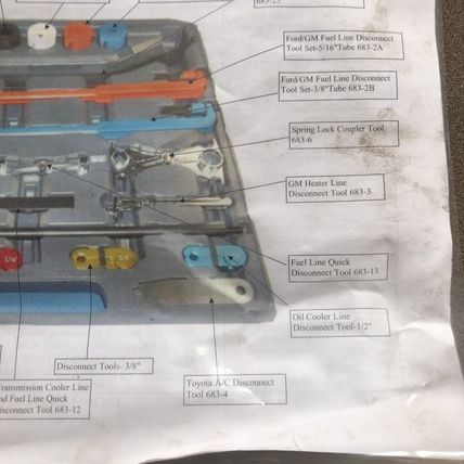 Cal-Van Master Quick Disconnect Tool Kit Fuel AC Hydraulic Coupling Line HRR 683
