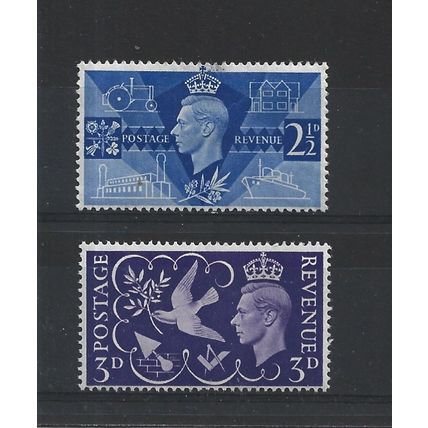 GB.Peace set of 2.Mounted Mint.Jul25c