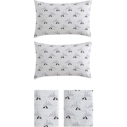 Eddie Bauer - Queen Sheet Set, Warm Breathable Cotton Flannel Bedding with Deep