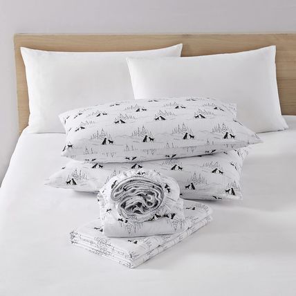 Eddie Bauer - Queen Sheet Set, Warm Breathable Cotton Flannel Bedding with Deep