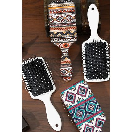 Elmwood Western Geometric Pattern Anti-Static Air Cushion Comb