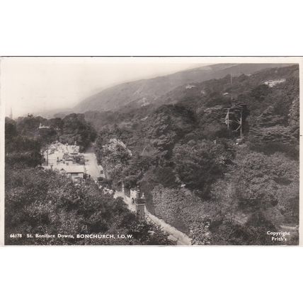 ED274 BONCHURCH - ST BONIFACE DOWN. RP POSTCARD