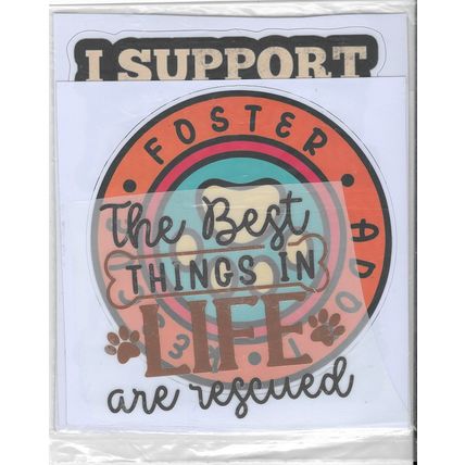 Misc. Animal Rescue Stickers 9 Stickers/Decals 4-7 inches (10-18 cm) in size