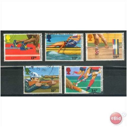 GB stamps 1986 used set - SG 1328-1332 - 13th Commonwealth Games
