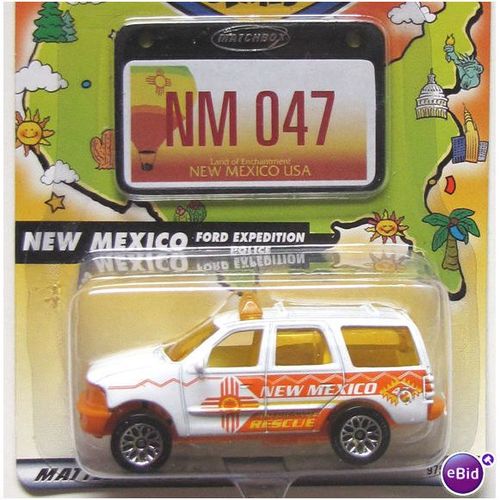 MBAA Matchbox Across America NEW MEXICO FORD EXPEDITION POLICE CAR & LICENSE