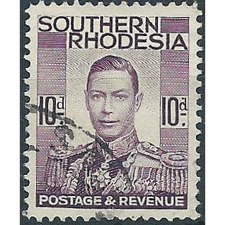 Southern Rhodesia 1937 SG47 10d Purple Fine Used....