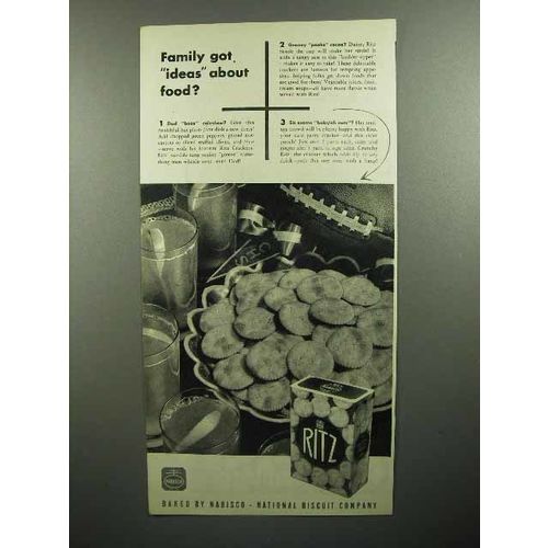 1945 Nabisco Ritz Crackers Ad - Family Ideas?