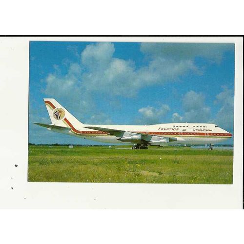 Aviation EGYPTAIR BOEING 747-300 Postcard by Editions P.I. (576)
