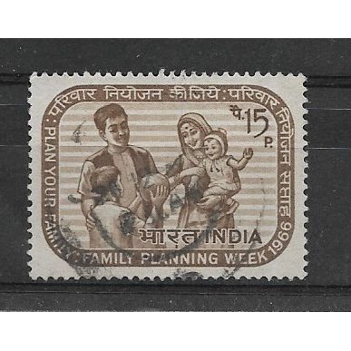 India.Family Planning stamp.Fine Used.Apr19