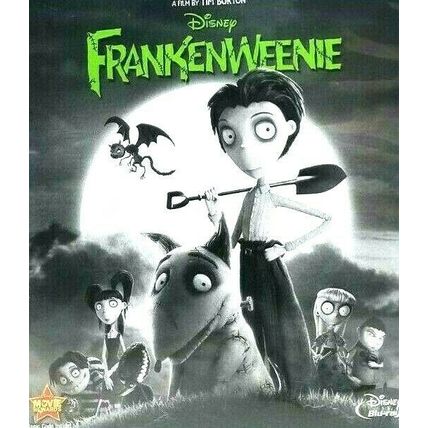 Frankenweenie Tim Burton 2013 Blu-ray + DVD 2-Disc Set Slipcover (L56)