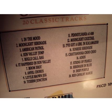 GLENN MILLER - 20 CLASSIC TRACKS - CD ALBUM 1987 - 1 DISC