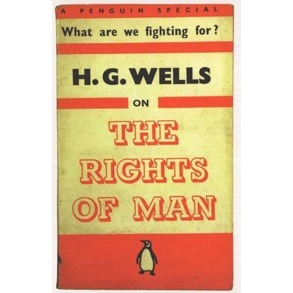 HG Wells The Rights Of Man 1940 Book Postcard
