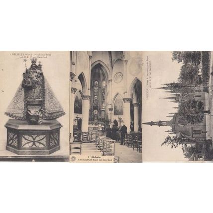 Melsele Flanders Belgium Our Lady Of Gaverland Chapel Religious 3 Old Postcard s