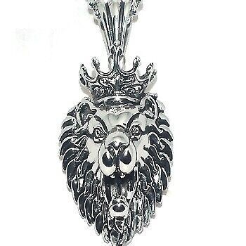 316L Stainless Steel Detailed King Lion Pendant