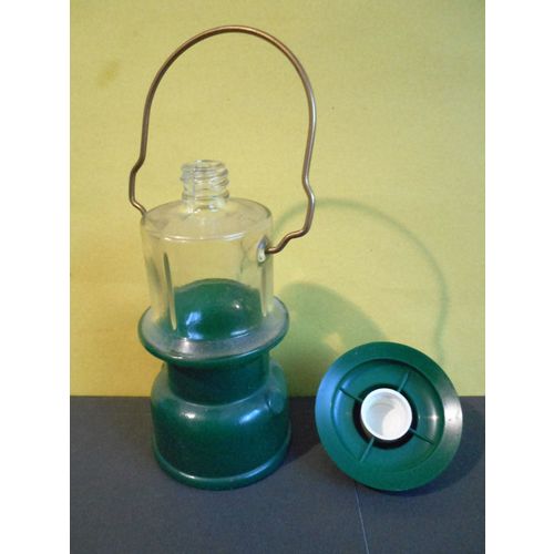 Avon Vintage Glass Bottle,Green Coleman Lantern