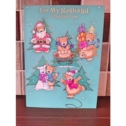 Large Christmas Cards - For My Husband - 05 **** CLEARANCE SALE ****