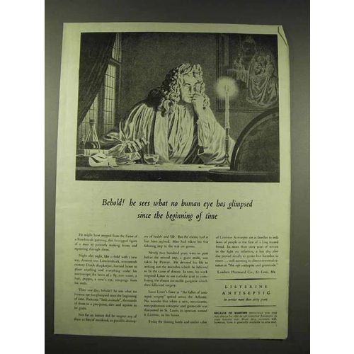 1944 Listerine Antiseptic Ad - Behold! He Sees!